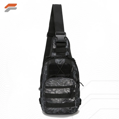 Unisex Sling Shoulder Bag MOLLE Outdoor Daypack with Adjustable Strap