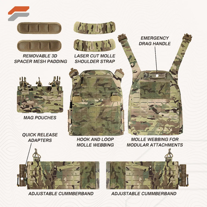 Quick Release Weighted Tactical Vest for Airsoft