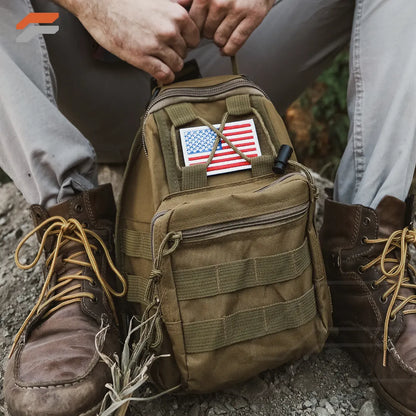 Tactical USA Flag Patch with Detachable Backing