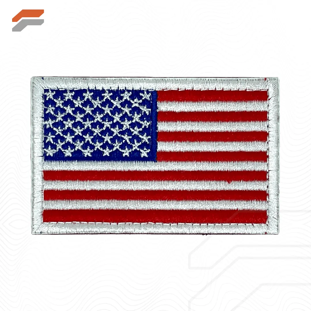 Tactical USA Flag Patch with Detachable Backing