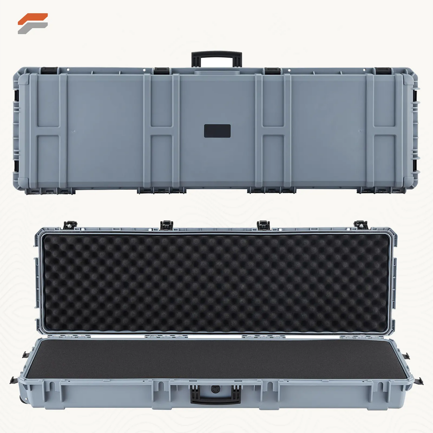 Durable 36-inch Lockable Rifle Case with Pre-cut Foam & Wheels - Waterproof & Dustproof Design