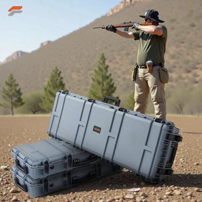 Durable 36-inch Lockable Rifle Case with Pre-cut Foam & Wheels - Waterproof & Dustproof Design