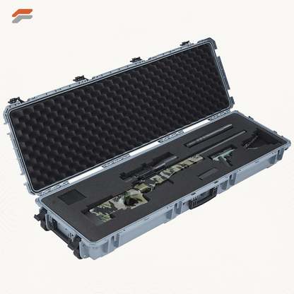 Durable 36-inch Lockable Rifle Case with Pre-cut Foam & Wheels - Waterproof & Dustproof Design