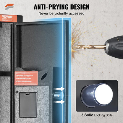 VEVOR Secure 3 Rifle Gun Safe with Digital Lock - Quick Access Storage Cabinet