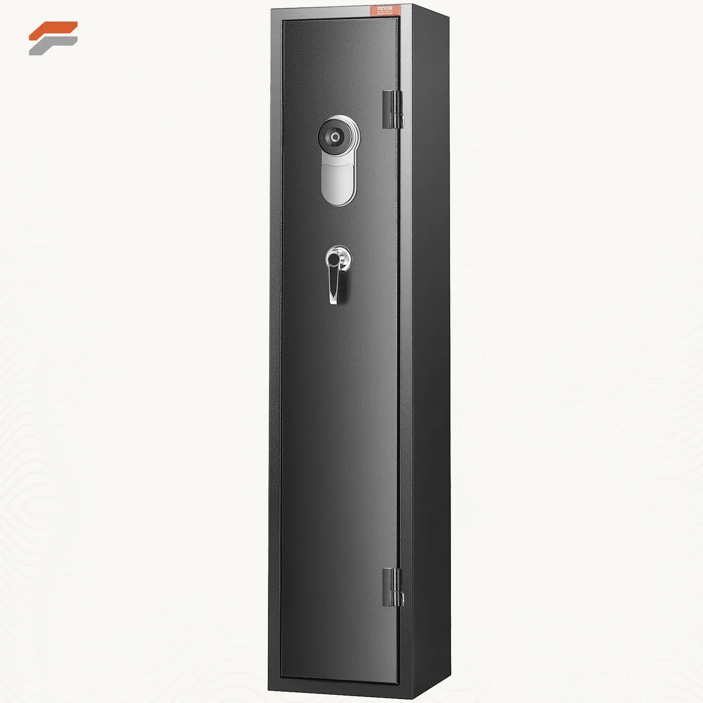 VEVOR Fingerprint-Enabled Rifle Safe with Quick Access for Shotguns, Pistol Rack & Removable Shelf