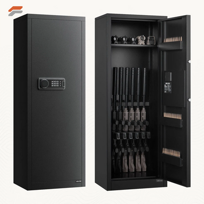 VEVOR Secure Fireproof Rifle Safe with Quick Access - Long Gun Cabinet for Firearms and Ammunition Storage