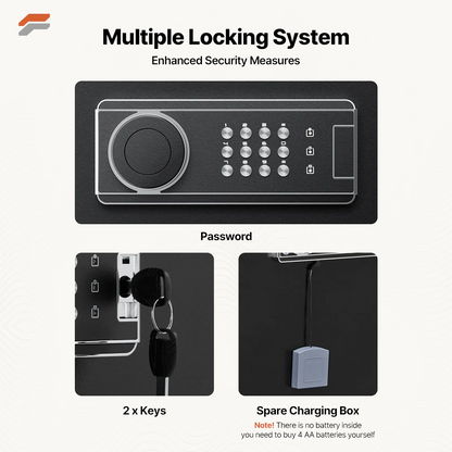 VEVOR Secure Fireproof Rifle Safe with Quick Access - Long Gun Cabinet for Firearms and Ammunition Storage