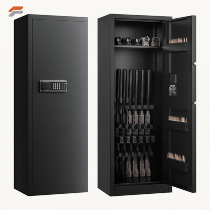 VEVOR Secure Fireproof Rifle Safe with Quick Access - Long Gun Cabinet for Firearms and Ammunition Storage