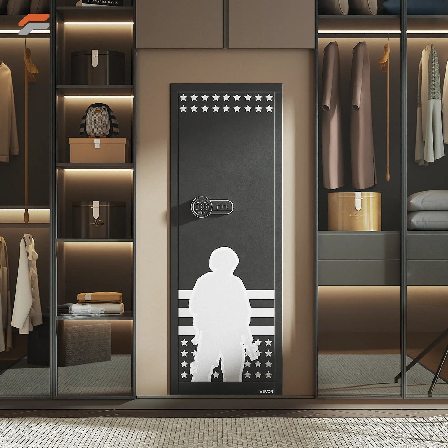 VEVOR Secure Vault 10-12 Gun Safe for Rifles & Pistols - Fireproof Digital Safe with Quick Access Pockets