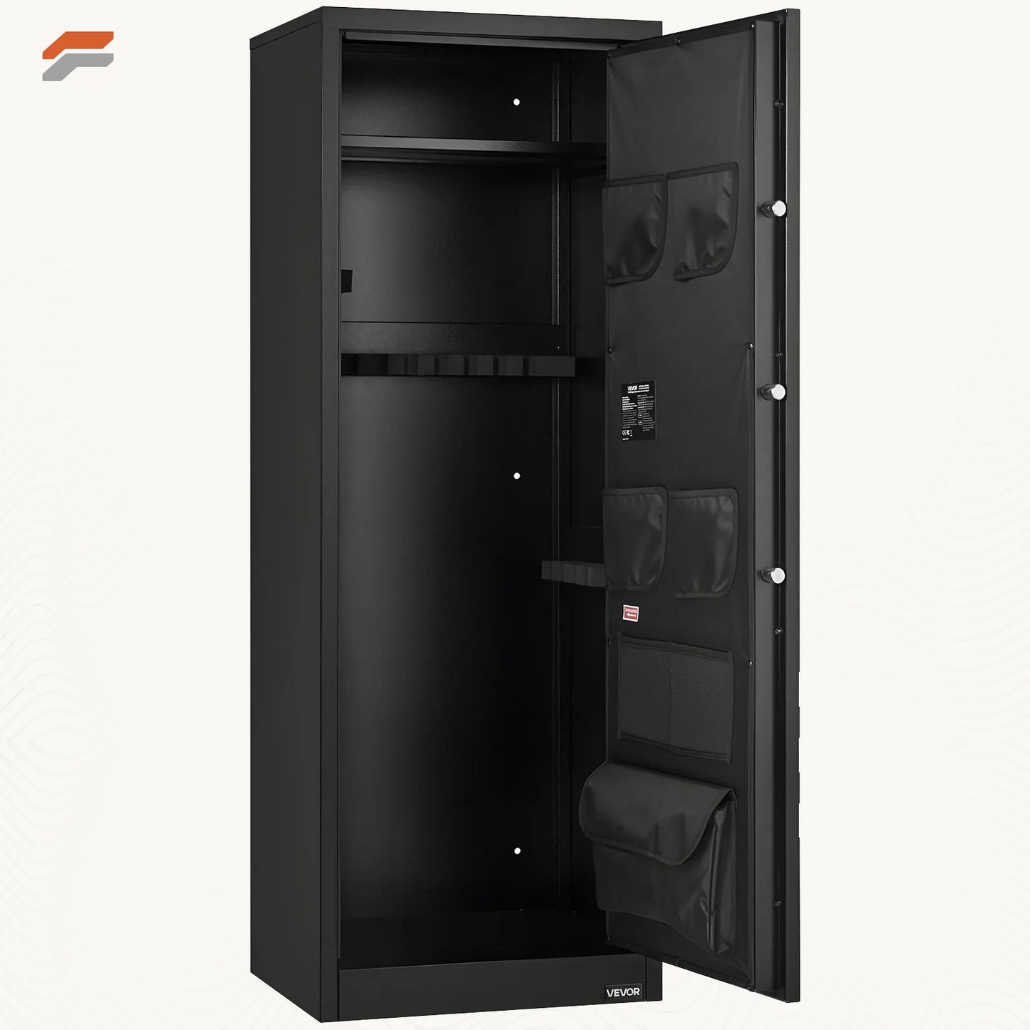 VEVOR Secure Vault 10-12 Gun Safe for Rifles & Pistols - Fireproof Digital Safe with Quick Access Pockets