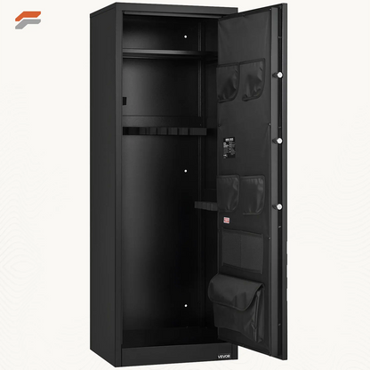 VEVOR Secure Vault 10-12 Gun Safe for Rifles & Pistols - Fireproof Digital Safe with Quick Access Pockets