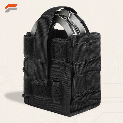 Tactical MOLLE Handcuff Pouch / Holder – 1 Or 2 Pack, Universal Nylon Holster