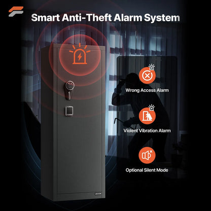 VEVOR Ultimate Fireproof Gun Safe - Secure Long Gun Cabinet with Digital Lock and Quick Access for Rifles and Pistols