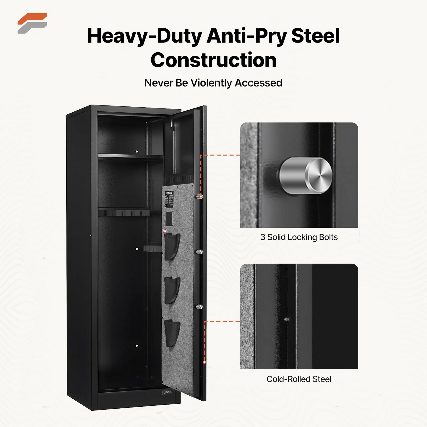 VEVOR Secure Vault: Premium Fireproof Gun Safe for Rifles and Pistols with Digital Lock and Ammo Storage