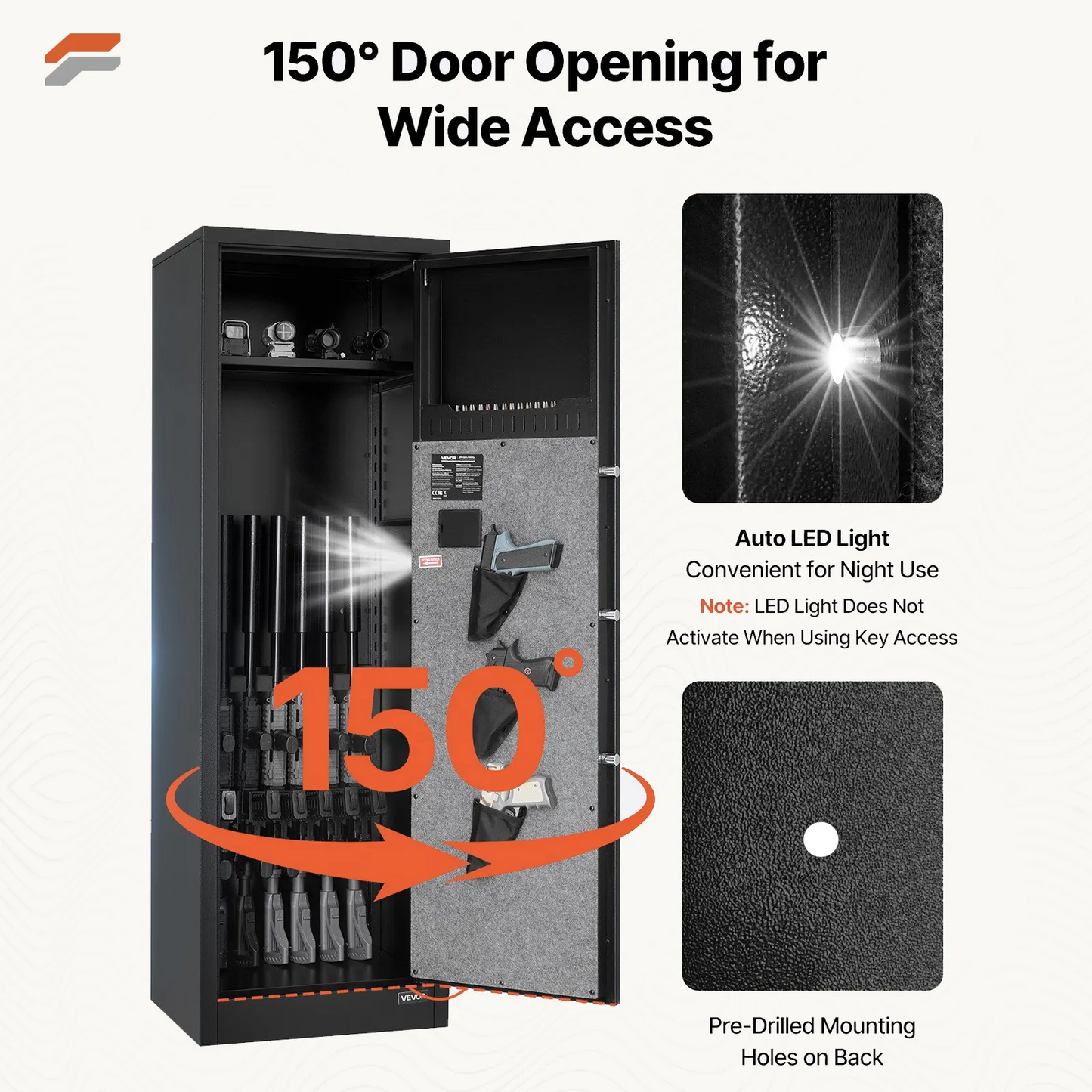 VEVOR Ultimate Fireproof Gun Safe - Secure Long Gun Cabinet with Digital Lock and Quick Access for Rifles and Pistols