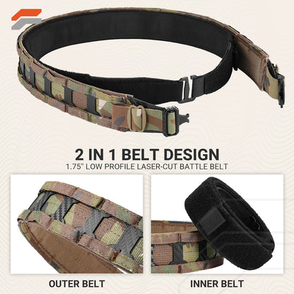 Battle Belt with Quick Release Buckle