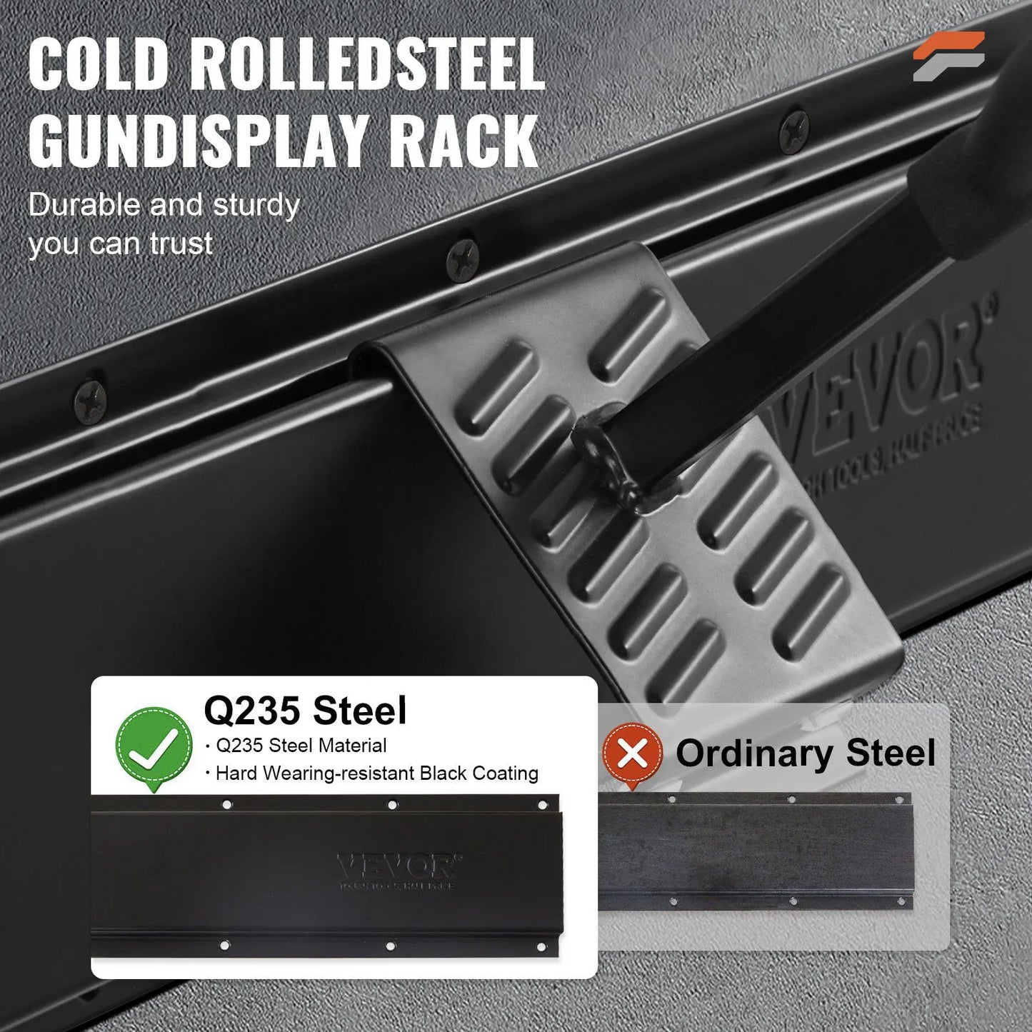 Heavy Duty Wall Mount Gun Rack for Rifles and Shotguns with Soft Padding