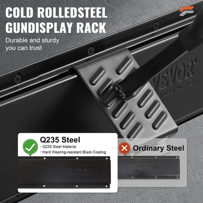 Heavy Duty Wall Mount Gun Rack for Rifles and Shotguns with Soft Padding