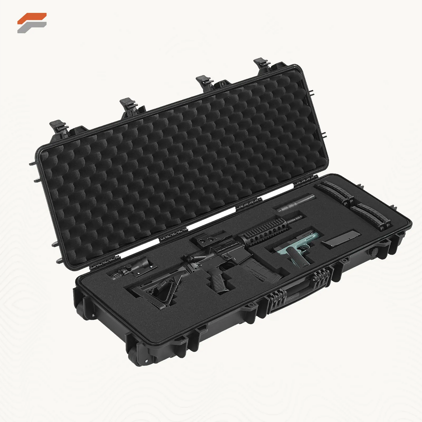 VEVOR Waterproof Hard Rifle Case with Wheels - Lockable Gun Storage for Shotguns and Airsoft Guns, 40 in with Pre-Cut Foam