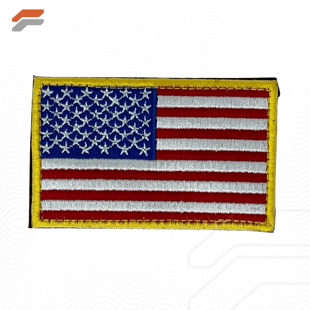 Tactical USA Flag Patch with Detachable Backing