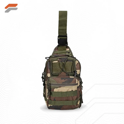 Unisex Sling Shoulder Bag MOLLE Outdoor Daypack with Adjustable Strap