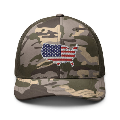 US Map Camouflage Trucker Hat