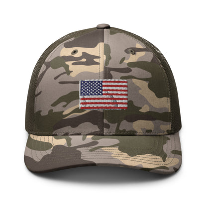 US Flag Camouflage trucker hat