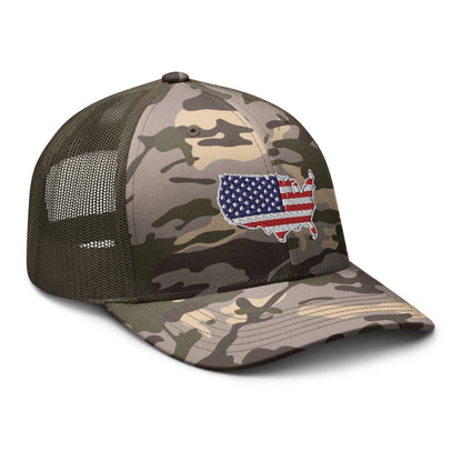 US Map Camouflage Trucker Hat