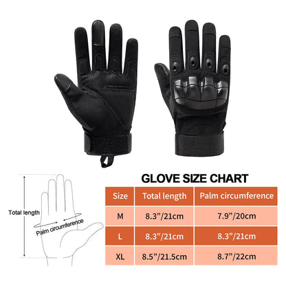 Unisex Tactical Airsoft Gloves with Touchscreen Features